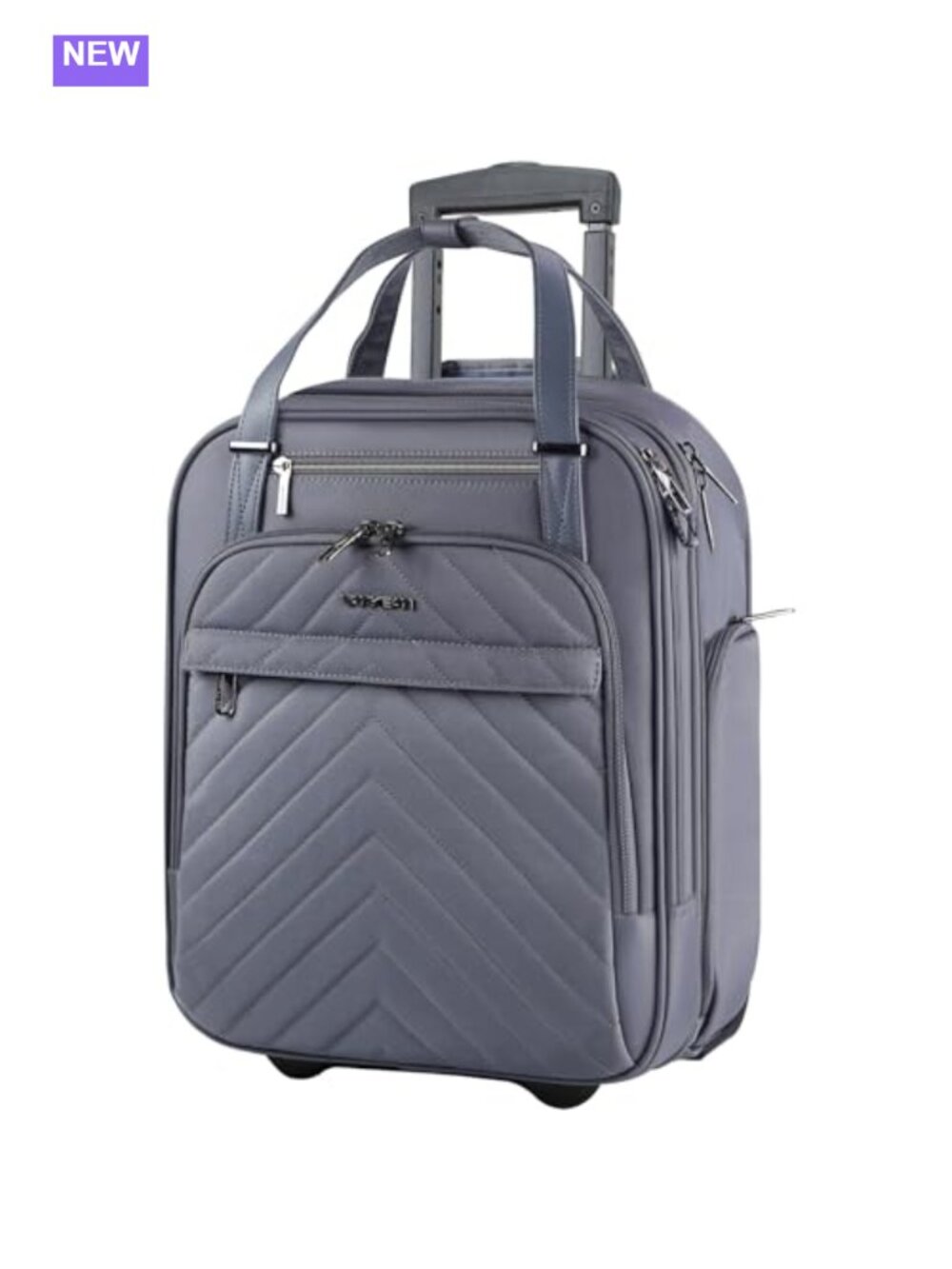 16" Underseat Rolling Suitcase Travel Business Lightweight Carry-On